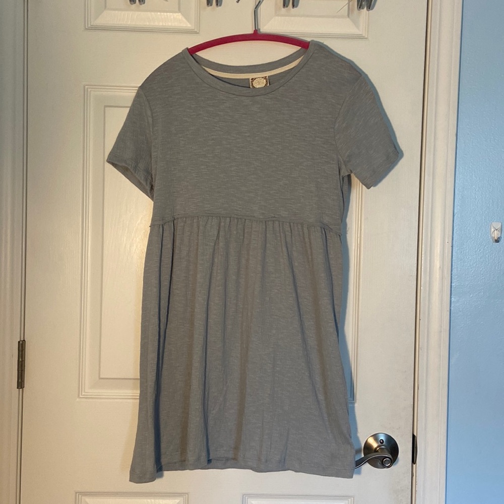 Baby blue baby doll dress.